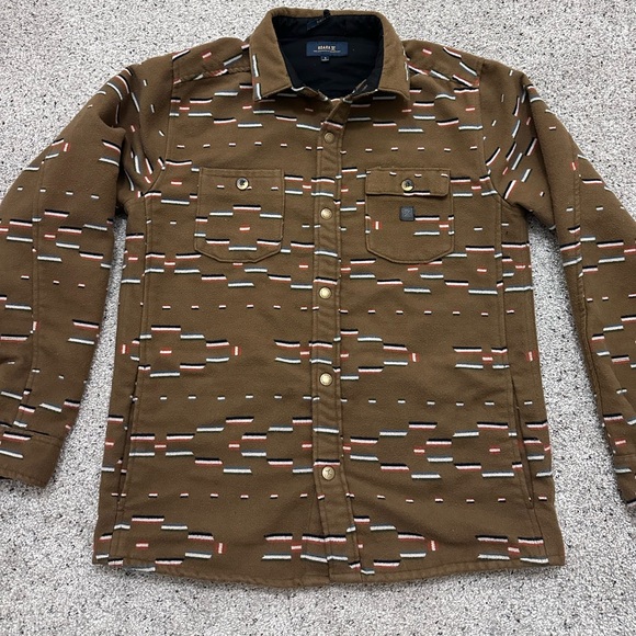 Roark Andes Jacket Shirt Men’s Size Small Brown Southwestern Pattern - Picture 2 of 7
